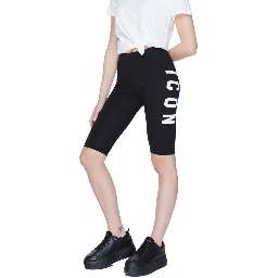 Black Cotton Bermuda Shorts