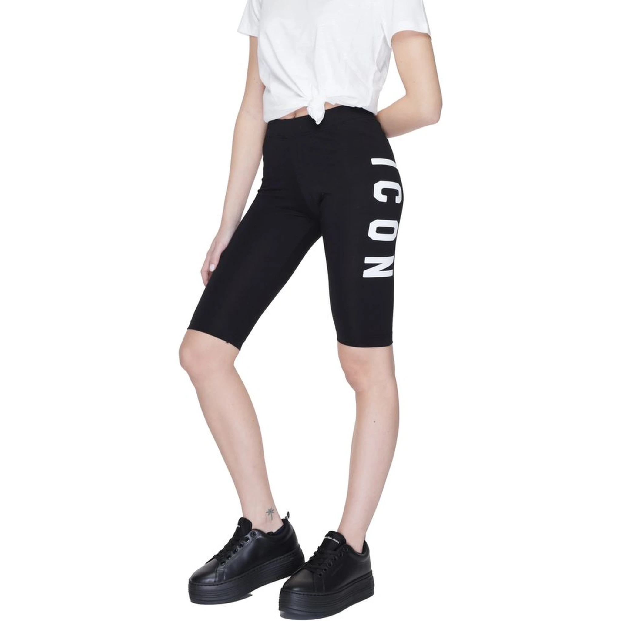 Black Cotton Bermuda Shorts