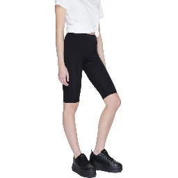 Black Cotton Bermuda Shorts