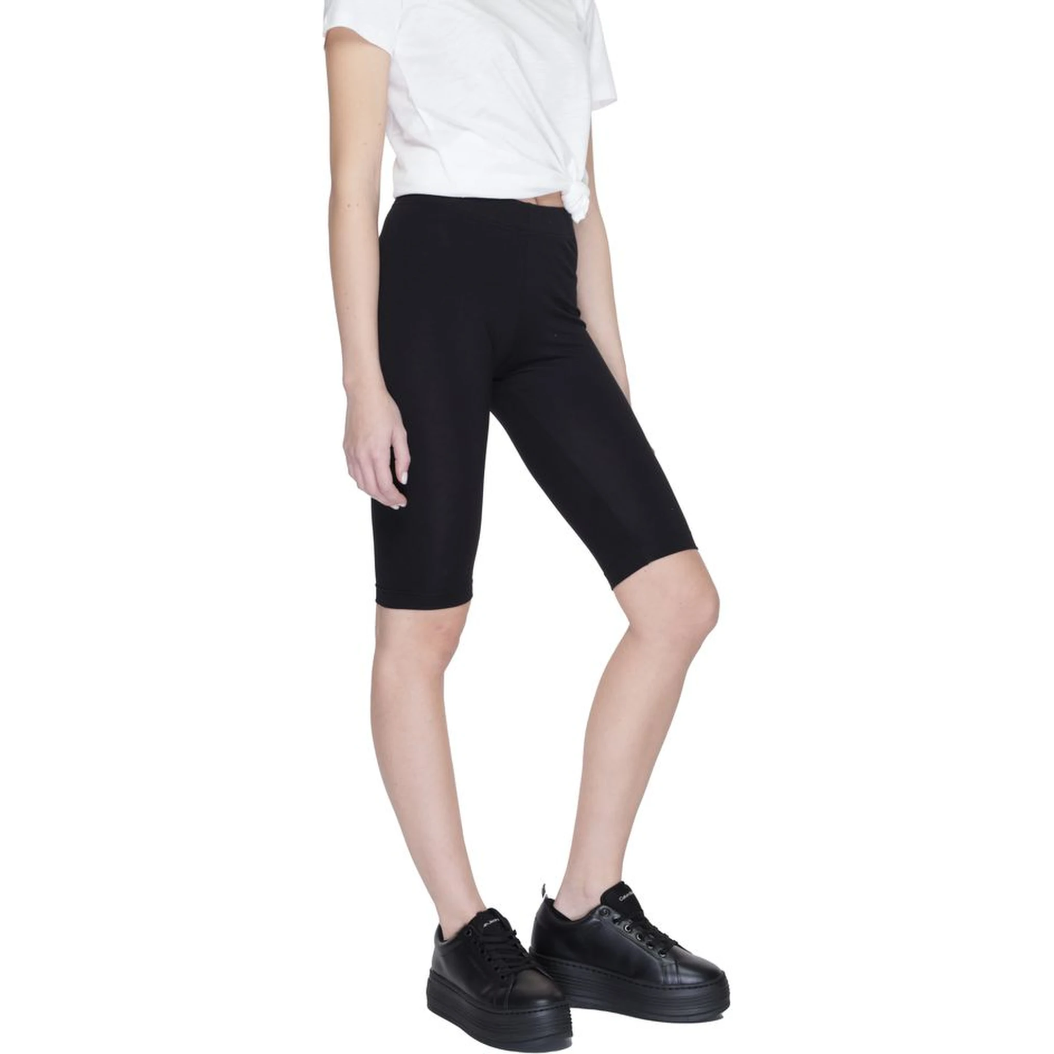 Black Cotton Bermuda Shorts