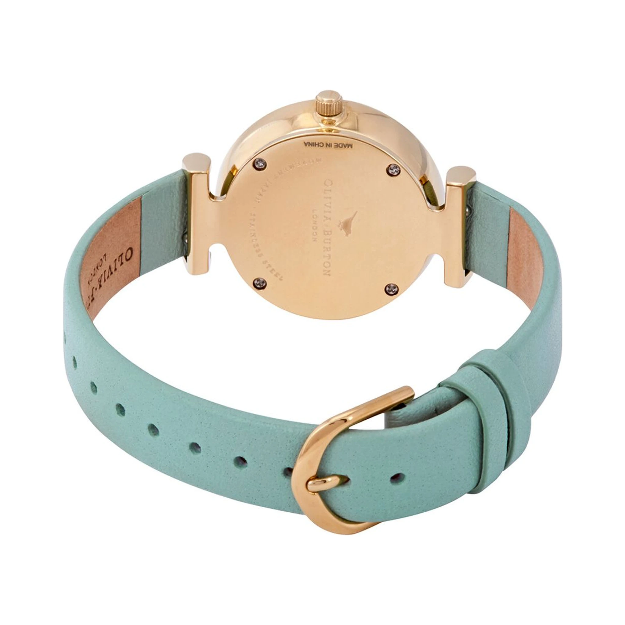 Green Artificial Leather Dress Watch