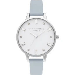 Blue Artificial Leather Dress Watch