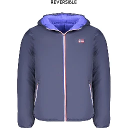 Blue Polyamide Jackets & Coat