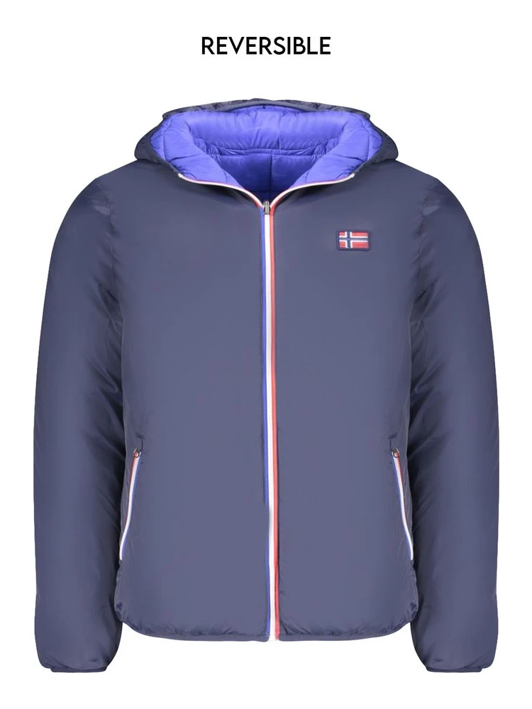 Blue Polyamide Jackets & Coat