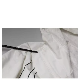 White Hooded Parka Polyester Trench Coat Jacket