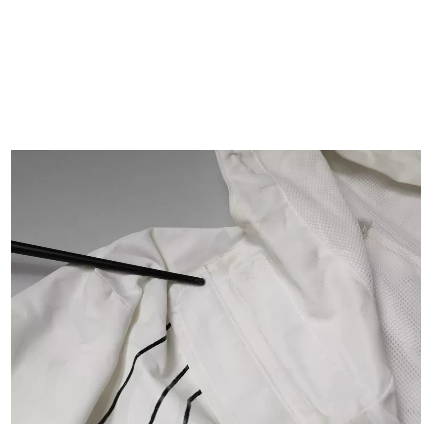 White Hooded Parka Polyester Trench Coat Jacket