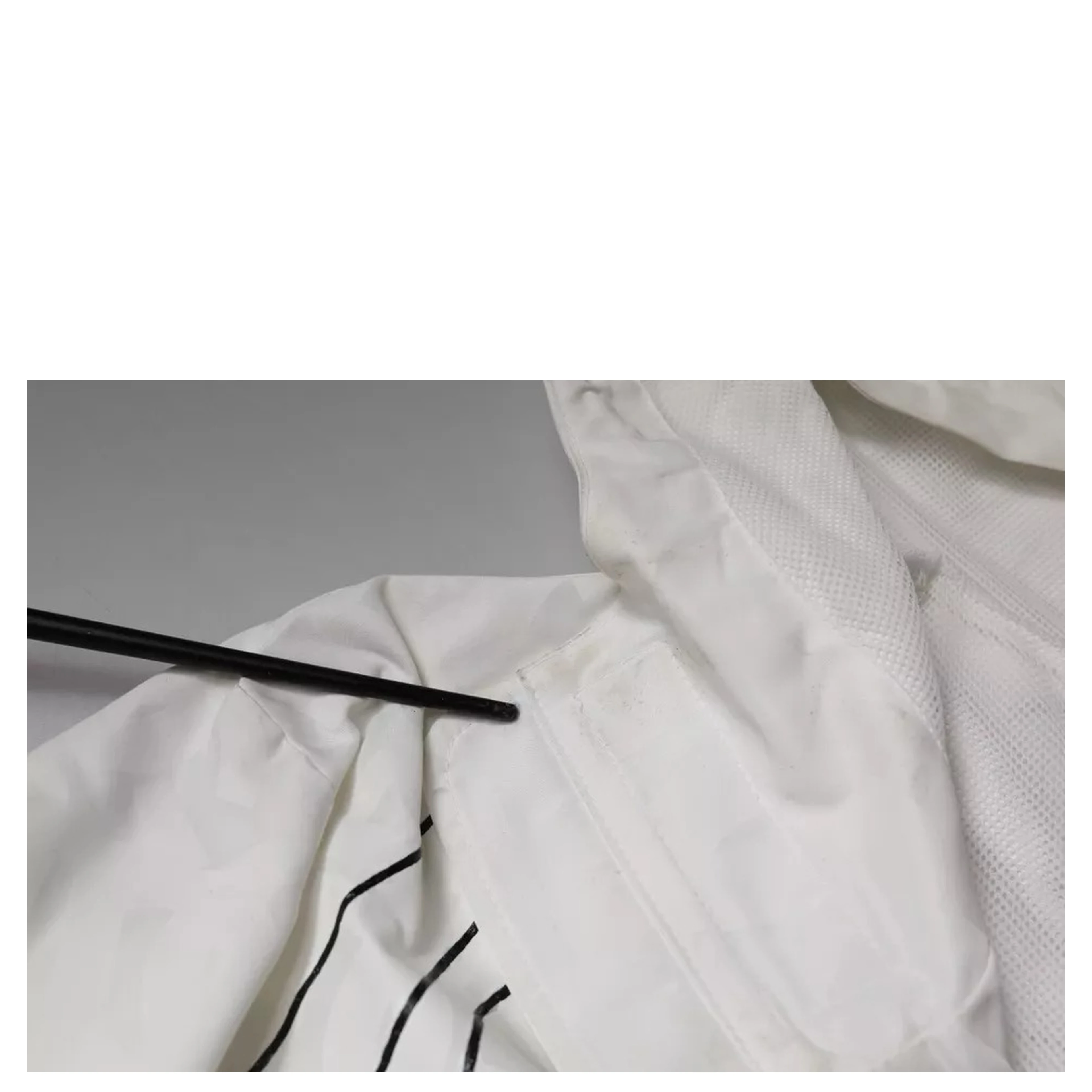 White Hooded Parka Polyester Trench Coat Jacket