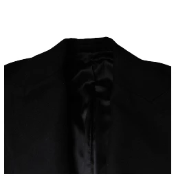 Black Wool Double Breasted Men Coat Jacket