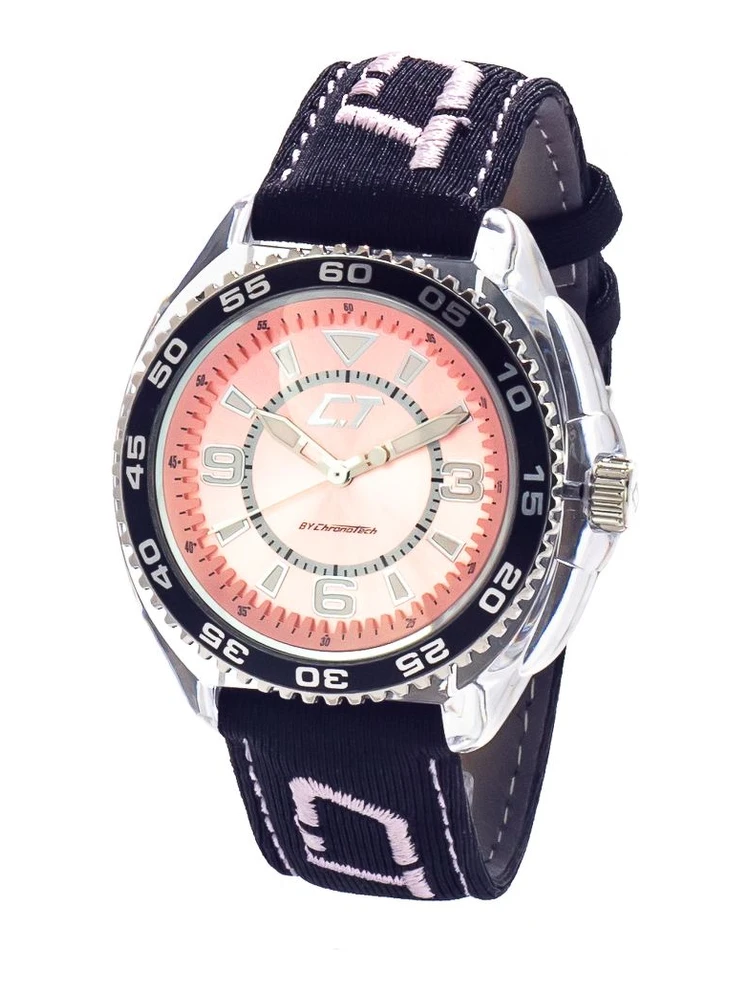 Black Leather Dress Watch