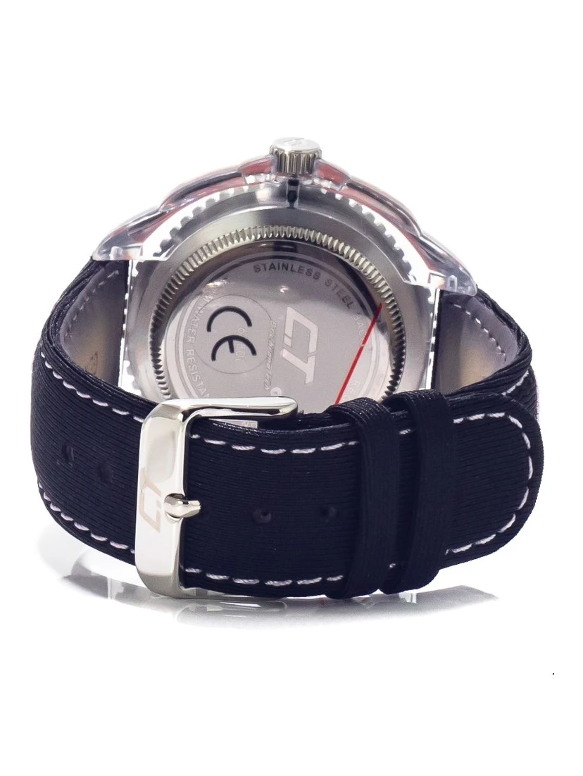 Black Leather Dress Watch