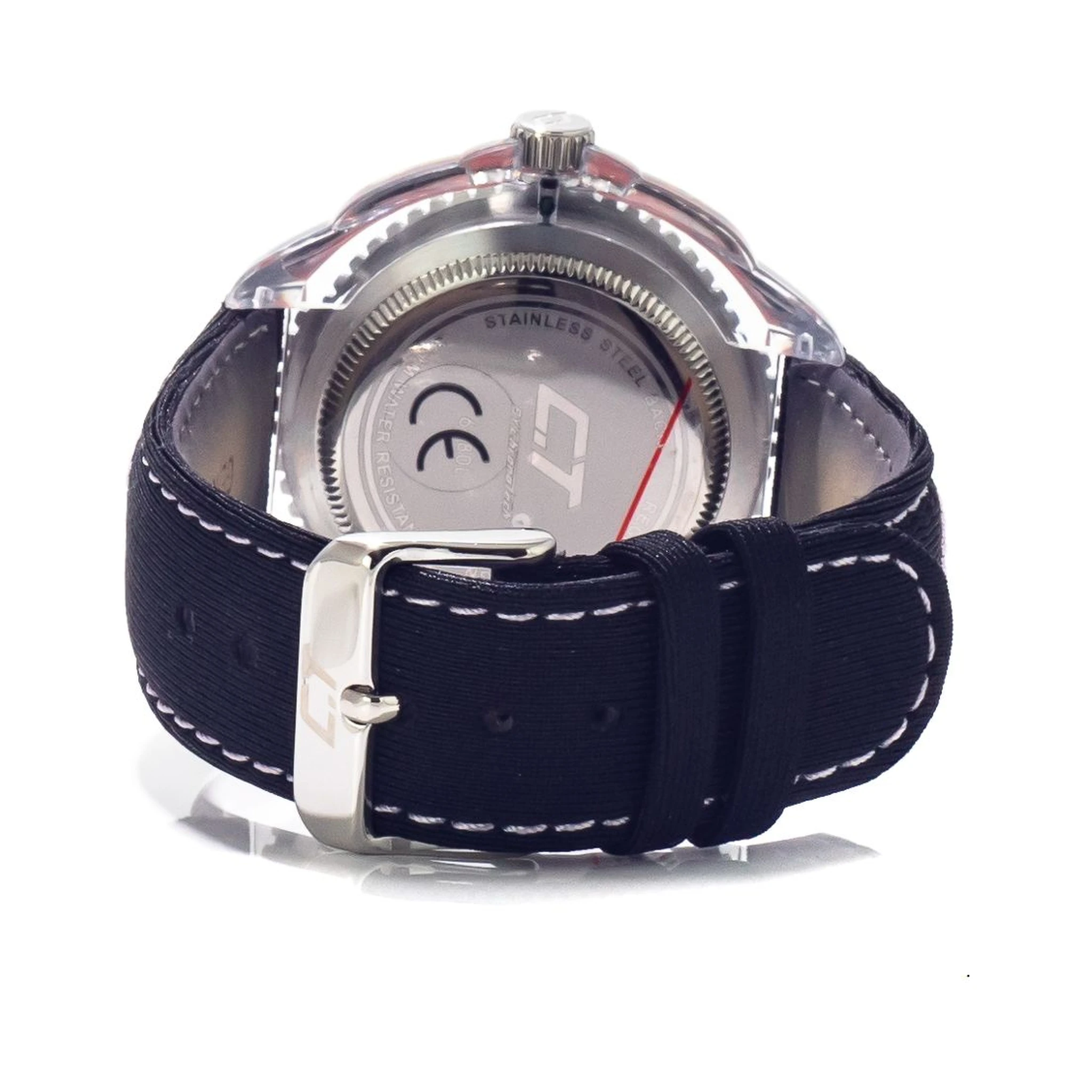 Black Leather Dress Watch