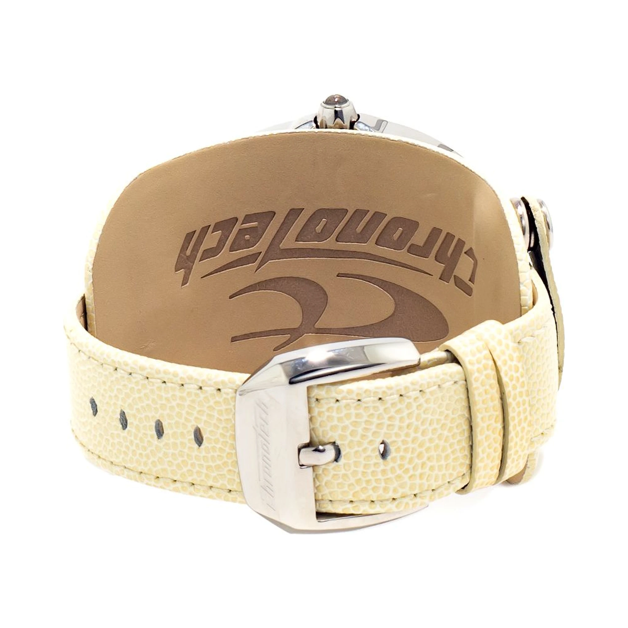 Beige Leather Dress Watch