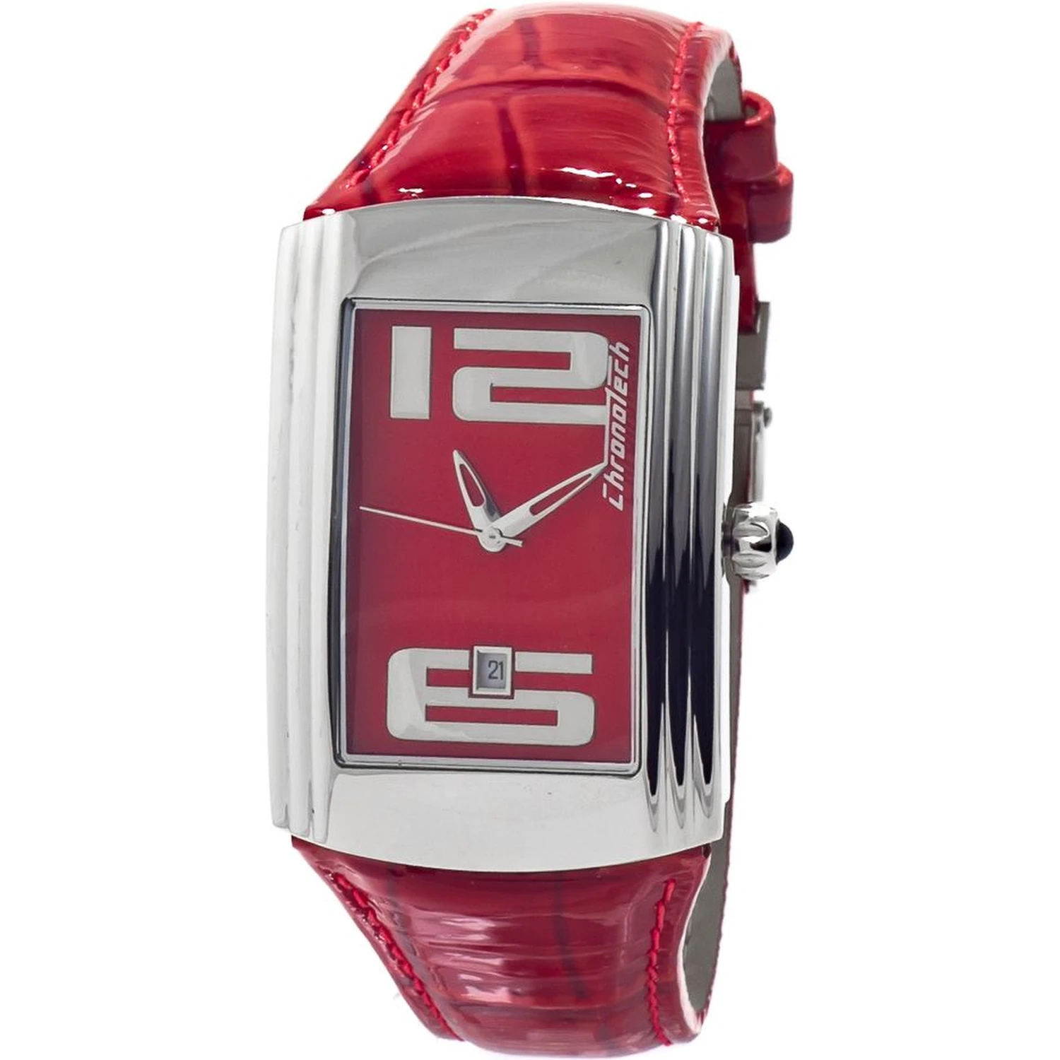 Red Leather Dress Watch