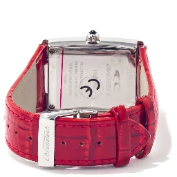 Red Leather Dress Watch