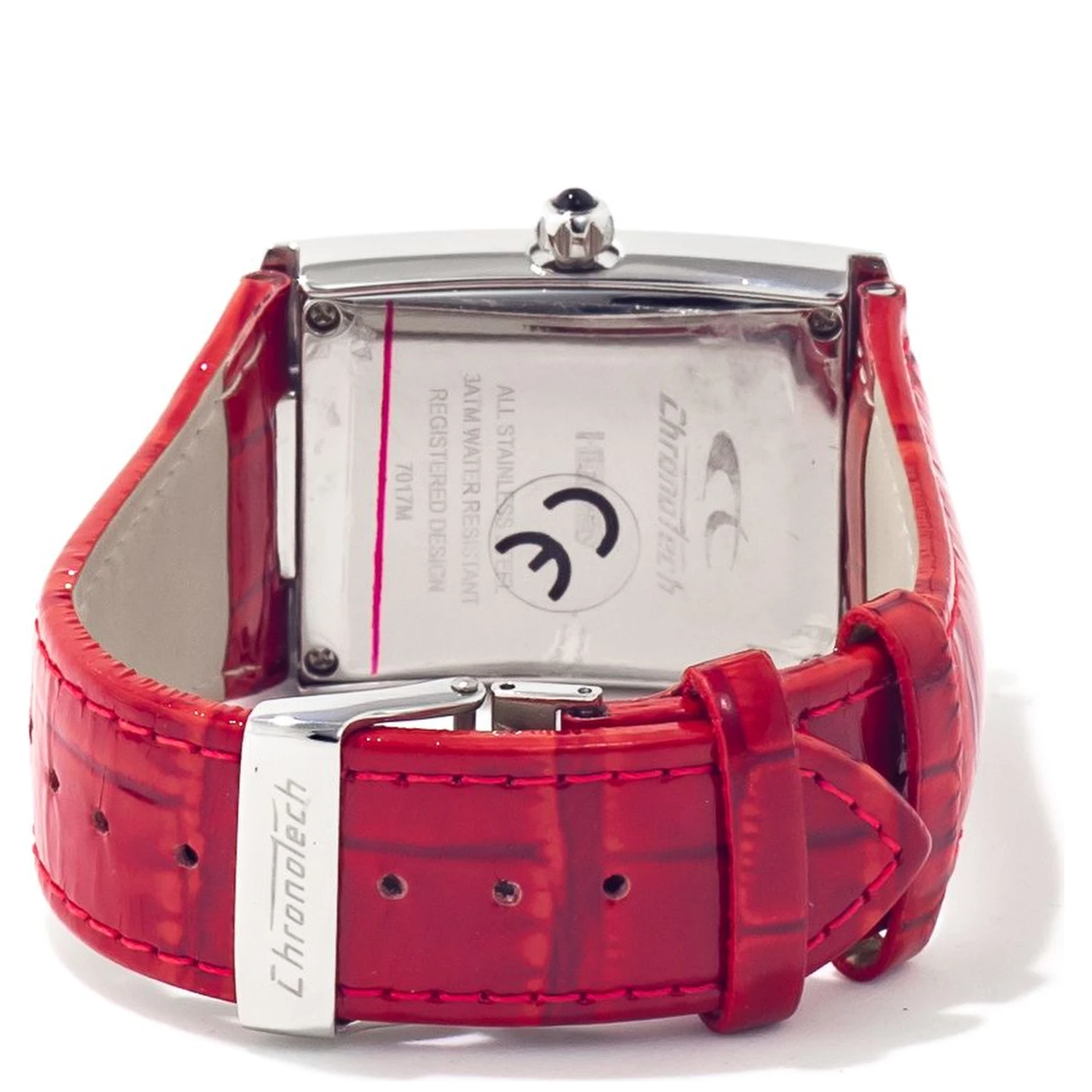Red Leather Dress Watch