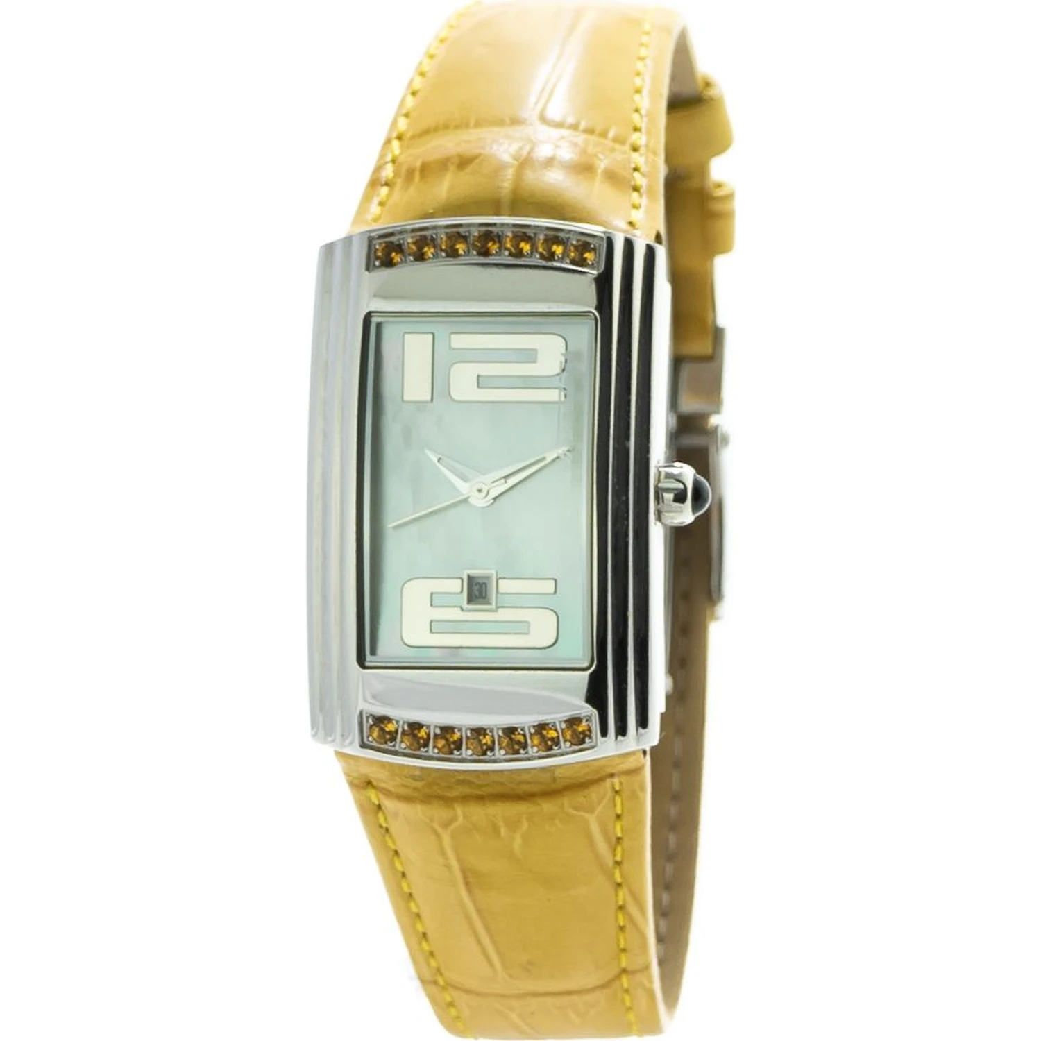 Yellow Leather Dress Watch