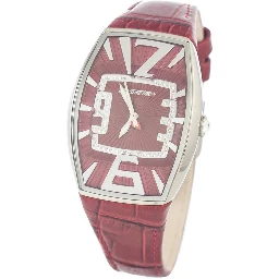 Red Leather Dress Watch