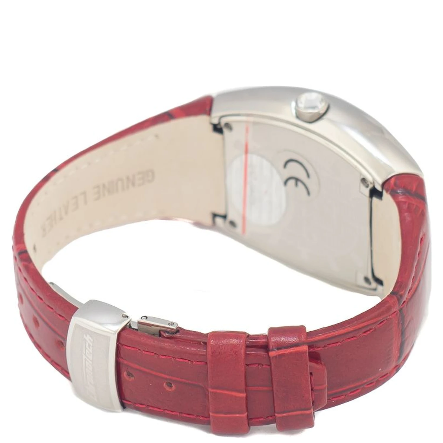 Red Leather Dress Watch