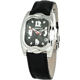 Black Leather Dress Watch