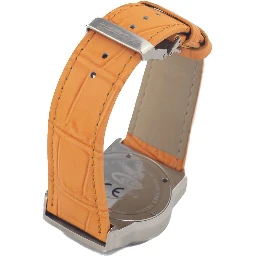 Orange Leather Dress Watch
