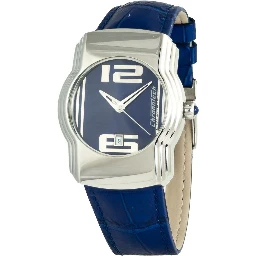 Blue Leather Dress Watch
