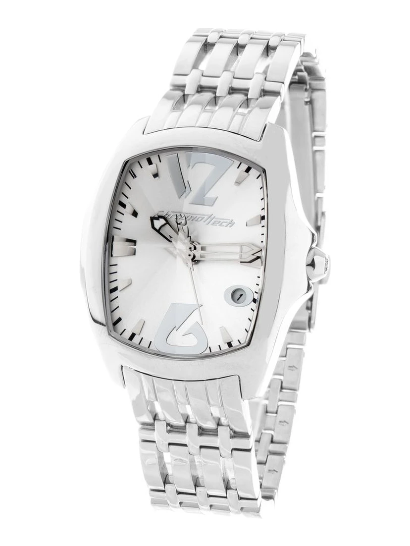 ساعة يد رسمية من الفولاذ المقاوم للصدأ الفضي