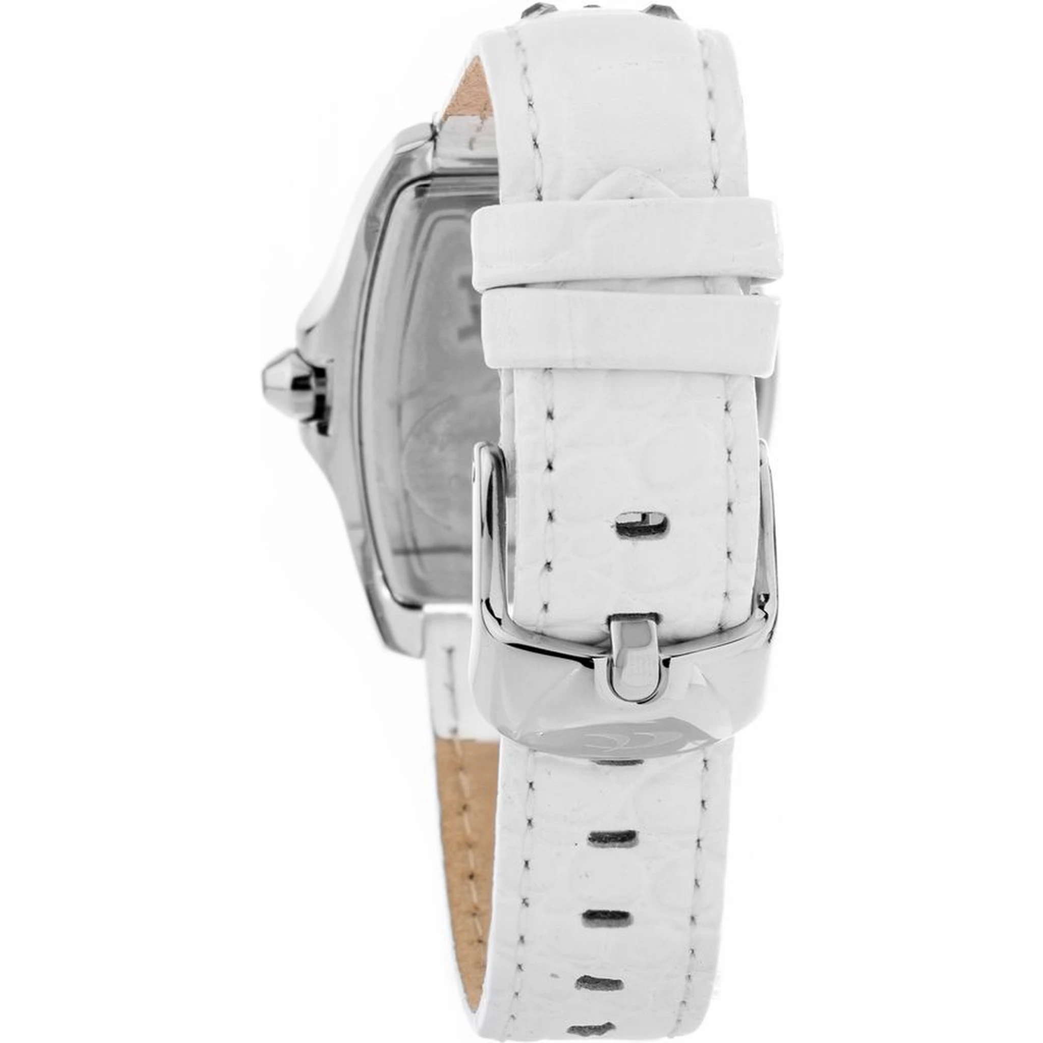 ساعة يد رسمية من الجلد الأبيض