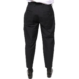 Black Crown Cotton Dress Pants