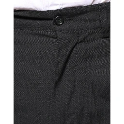 Black Crown Cotton Dress Pants