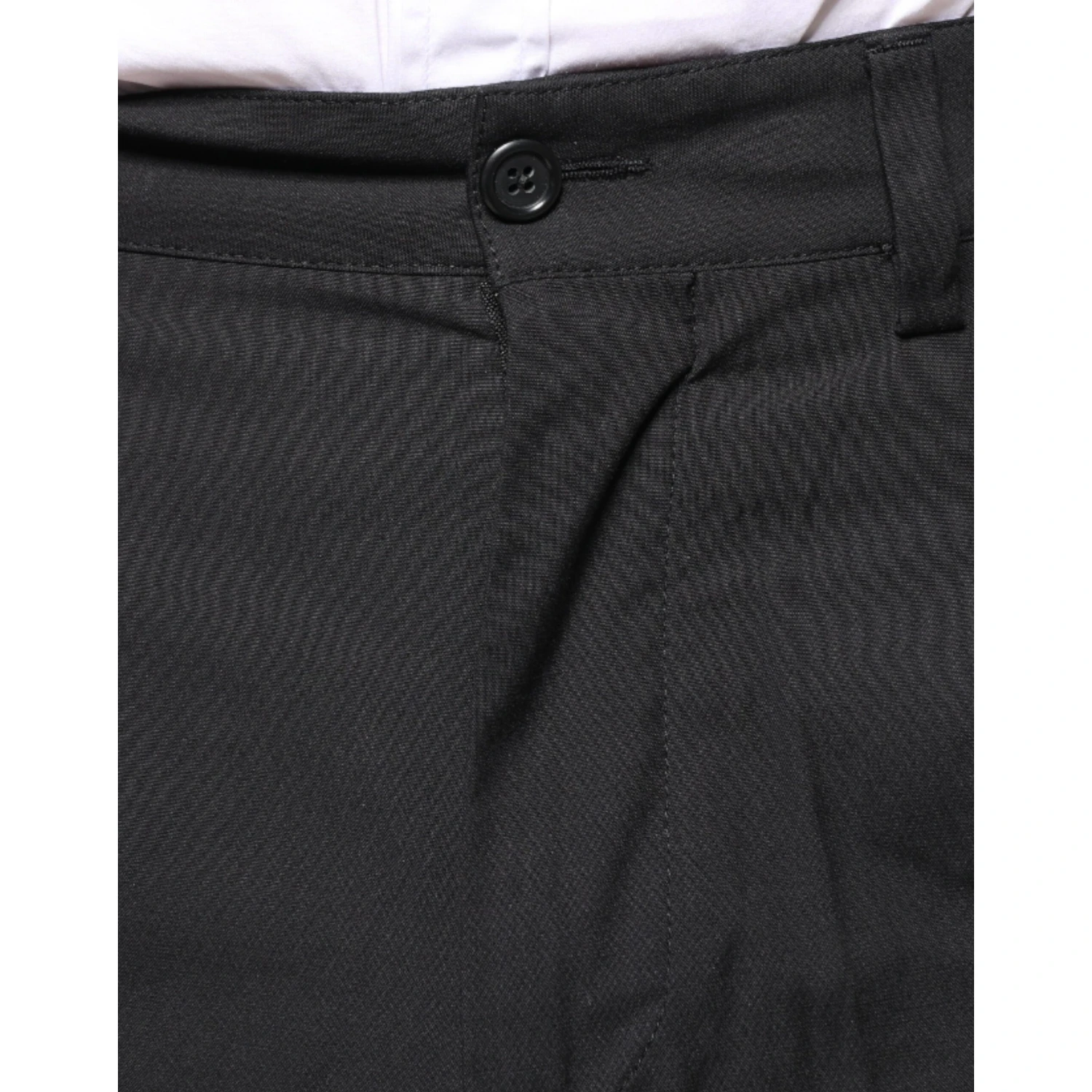 Black Crown Cotton Dress Pants