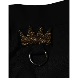 Black Crown Cotton Dress Pants