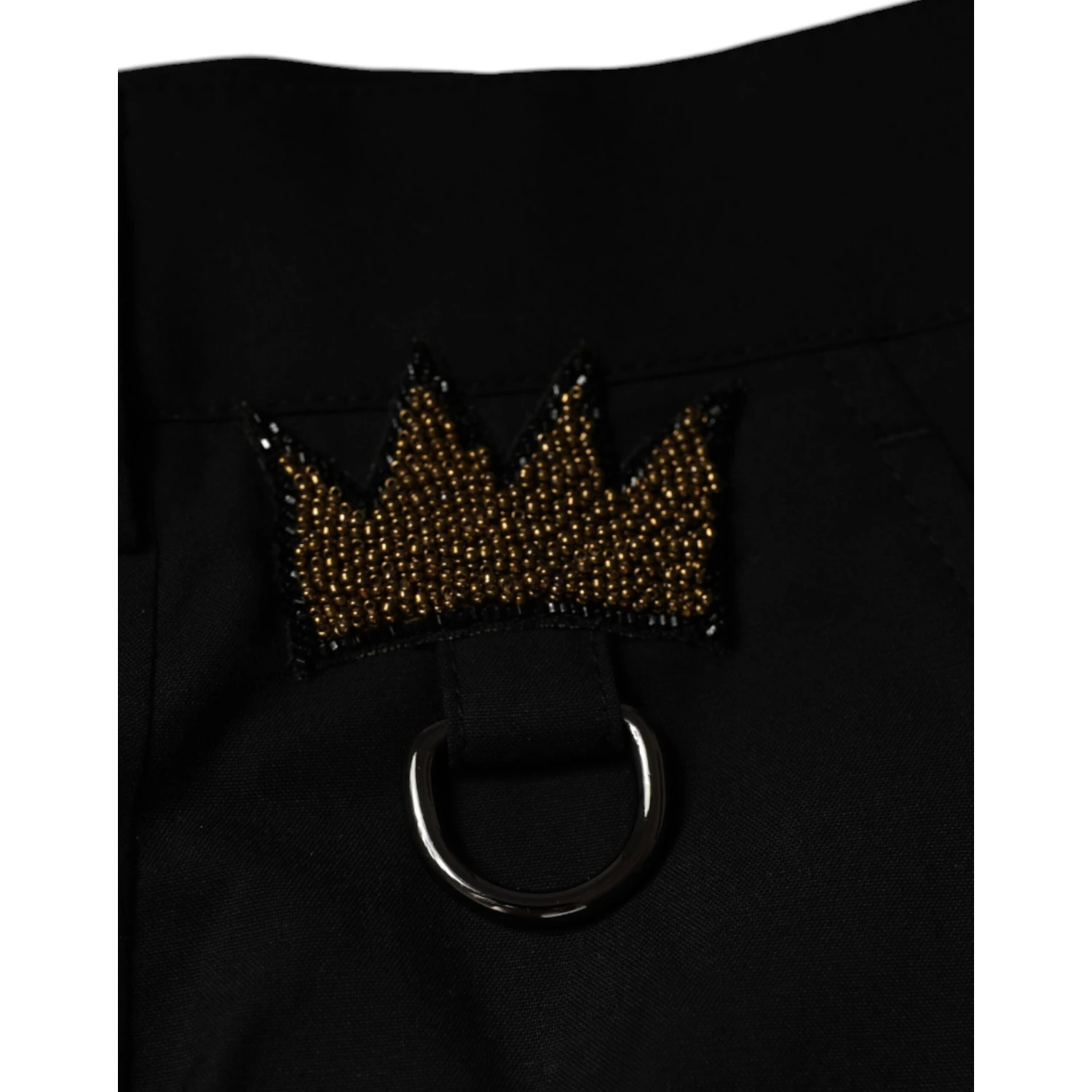 Black Crown Cotton Dress Pants