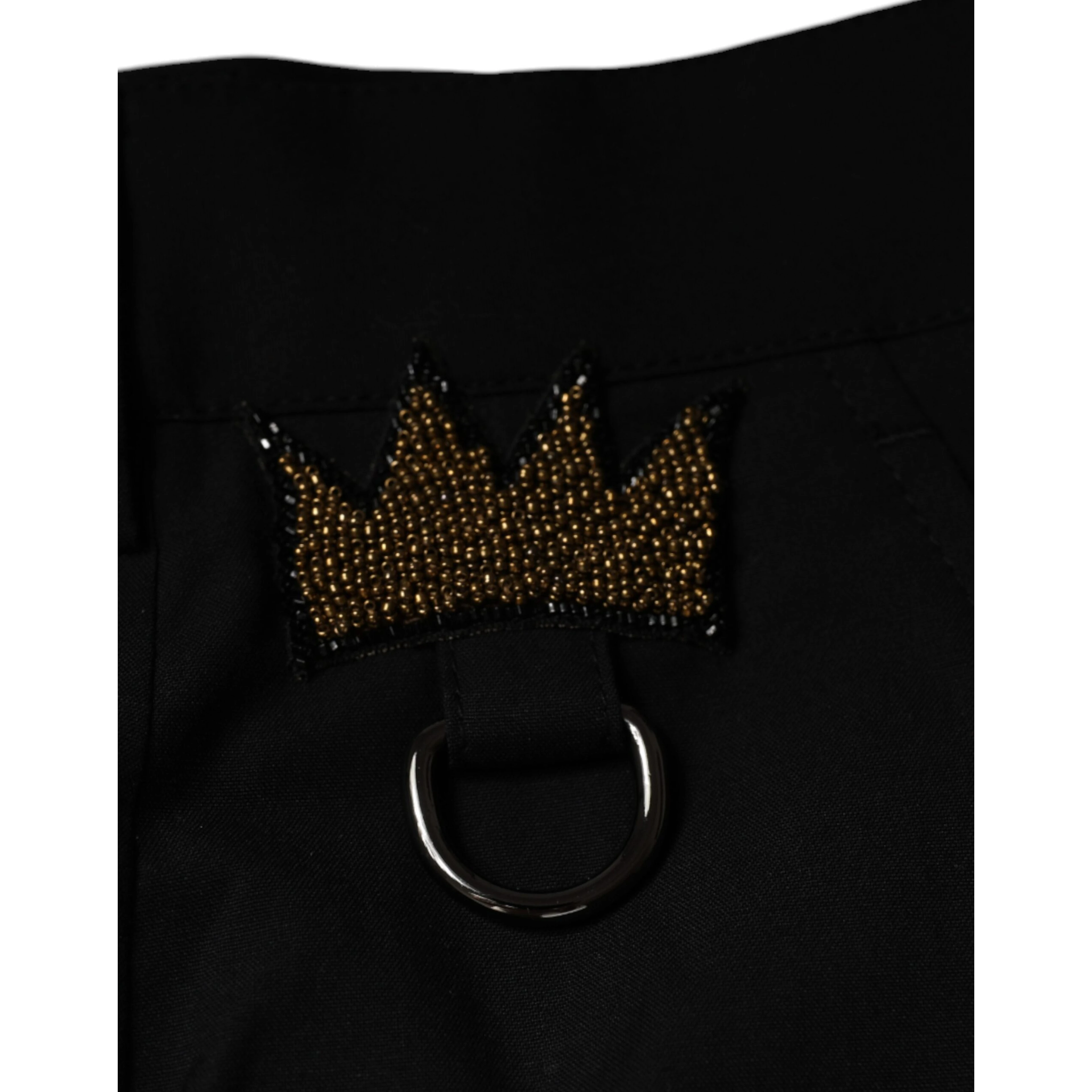 Black Crown Cotton Dress Pants