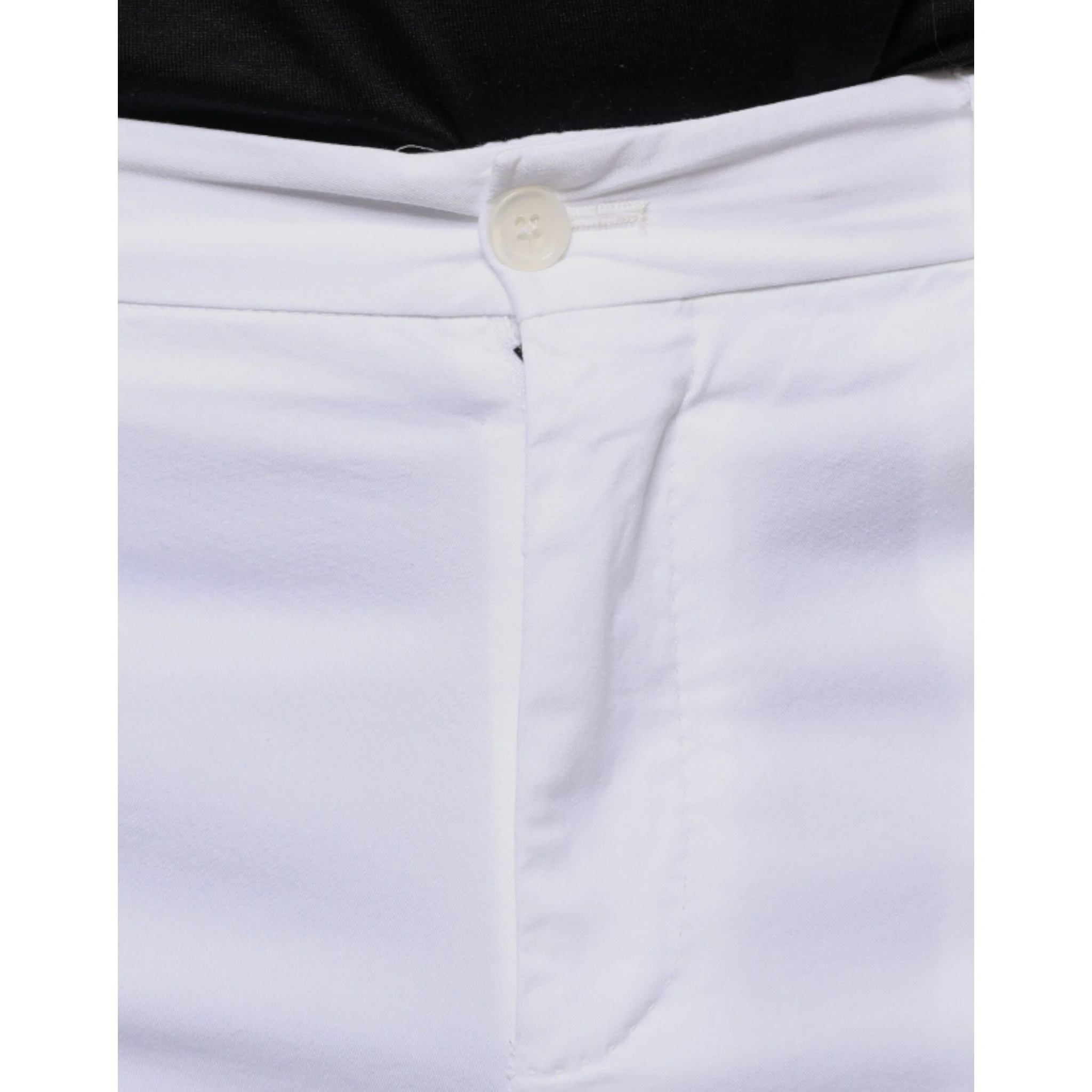 White Cotton Skinny Dress Pants