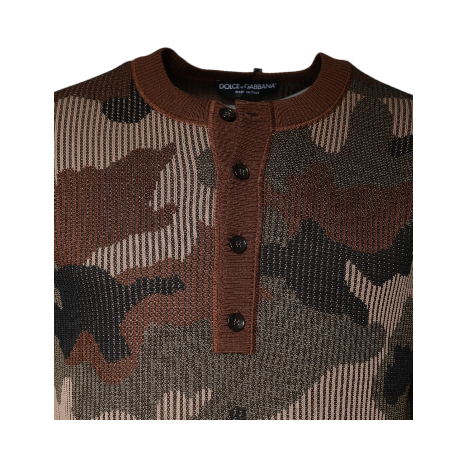 Multicolor Camouflage Men Pullover Sweater