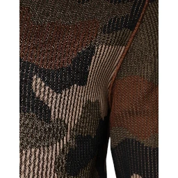 Multicolor Camouflage Men Pullover Sweater