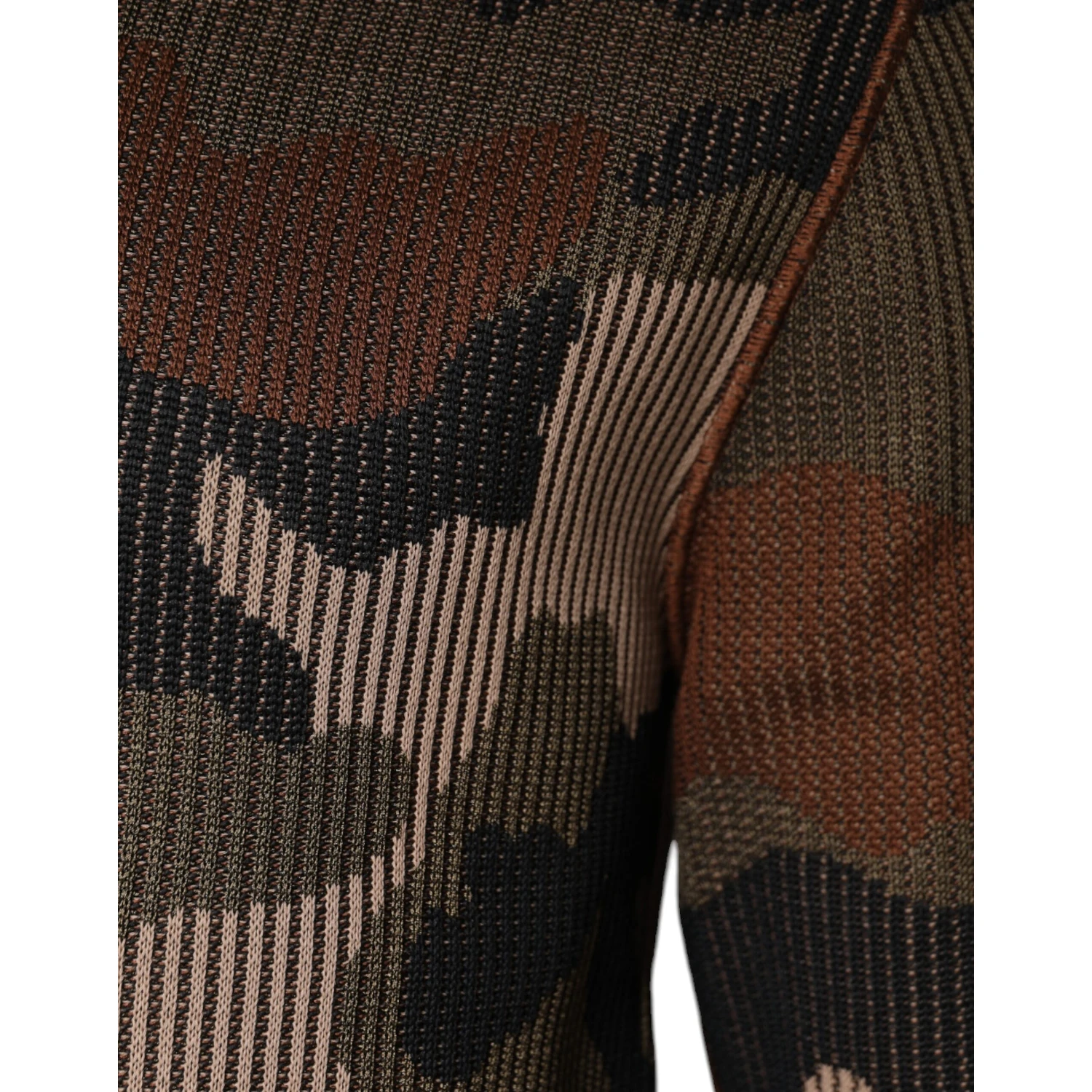 Multicolor Camouflage Men Pullover Sweater