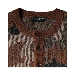 Multicolor Camouflage Men Pullover Sweater