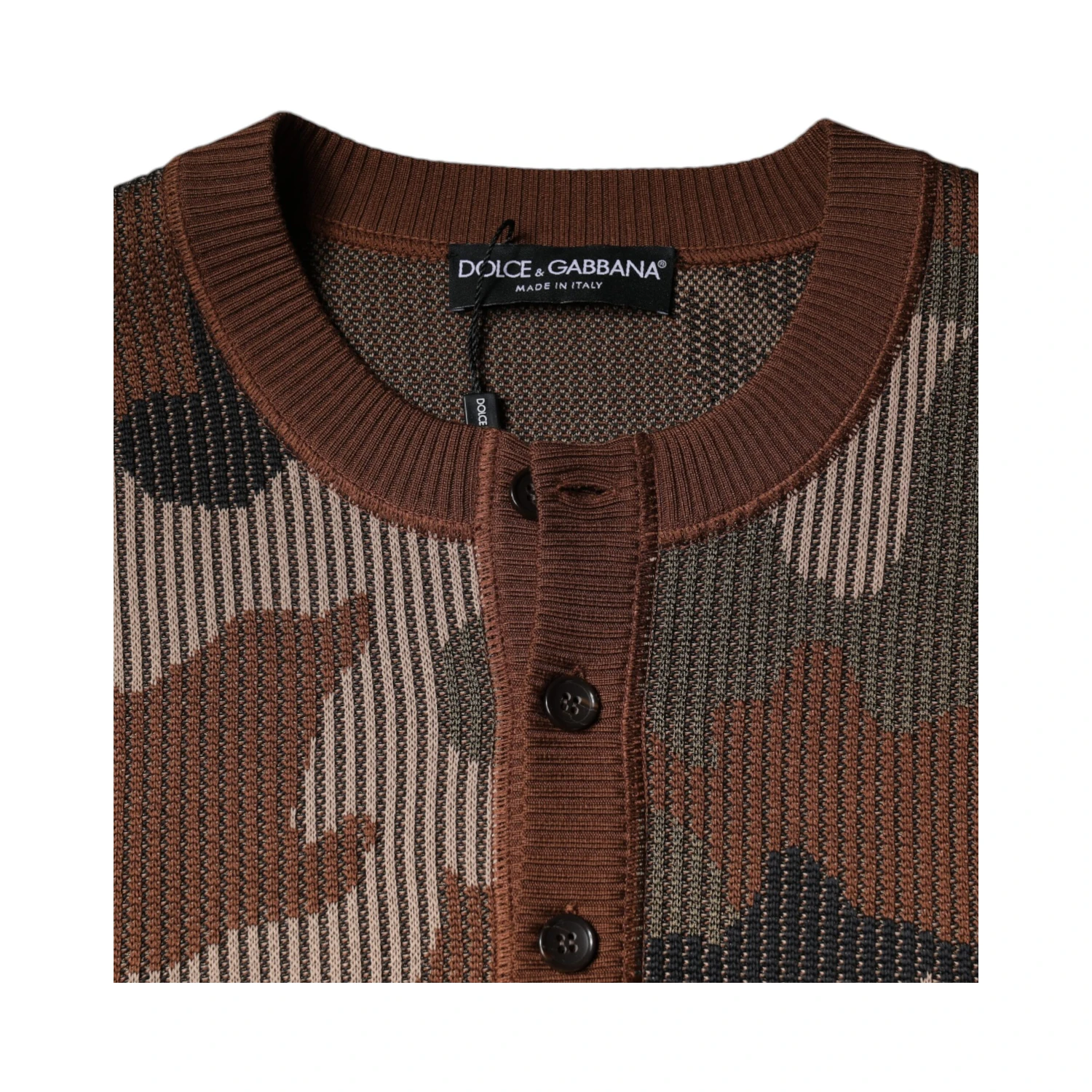 Multicolor Camouflage Men Pullover Sweater