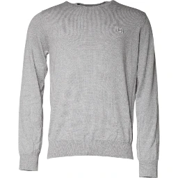 Light Gray Wool Crew Neck Pullover Sweater