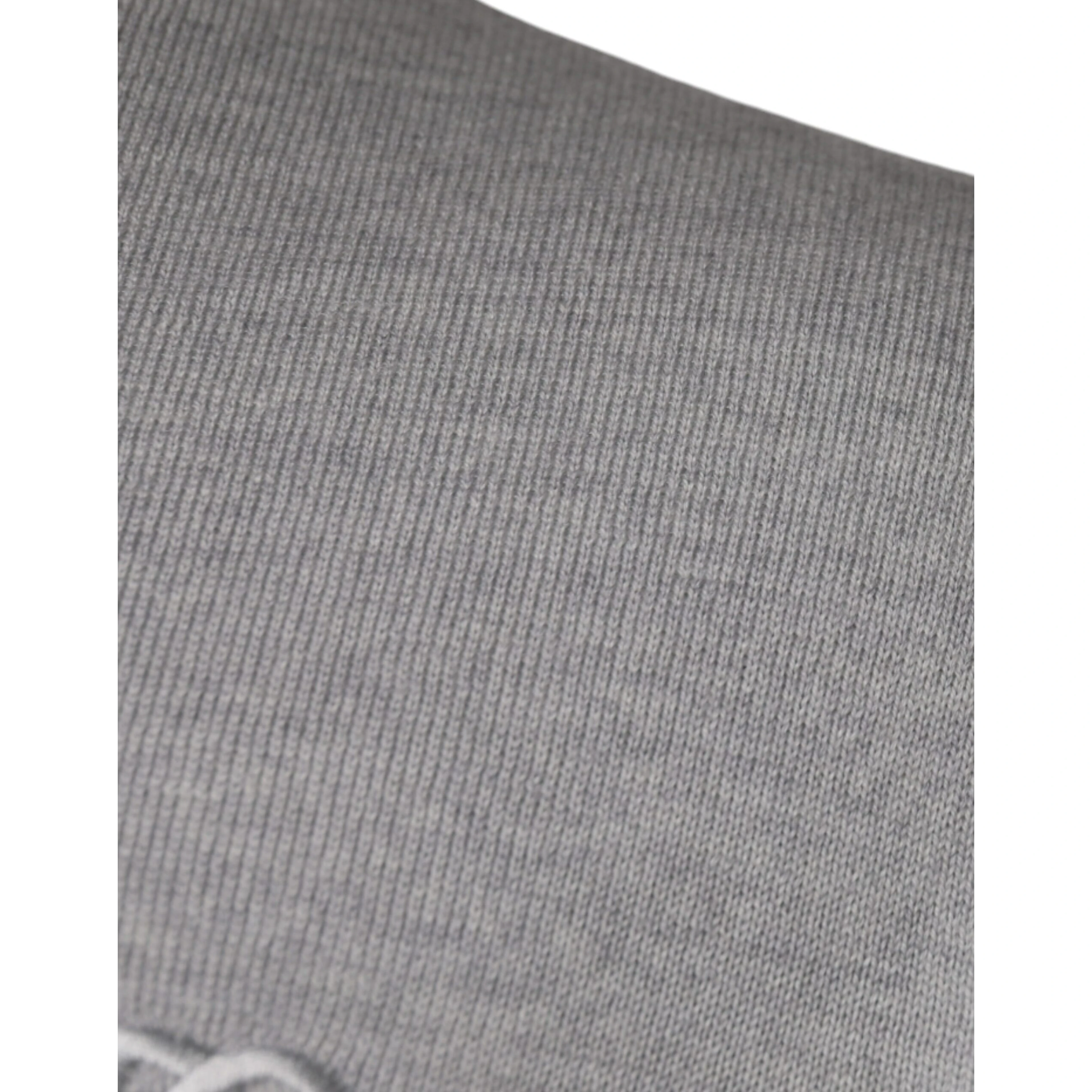 Light Gray Wool Crew Neck Pullover Sweater