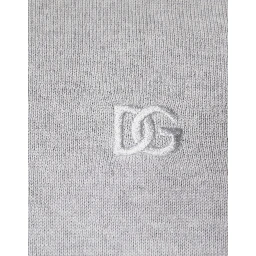 Light Gray Wool Crew Neck Pullover Sweater