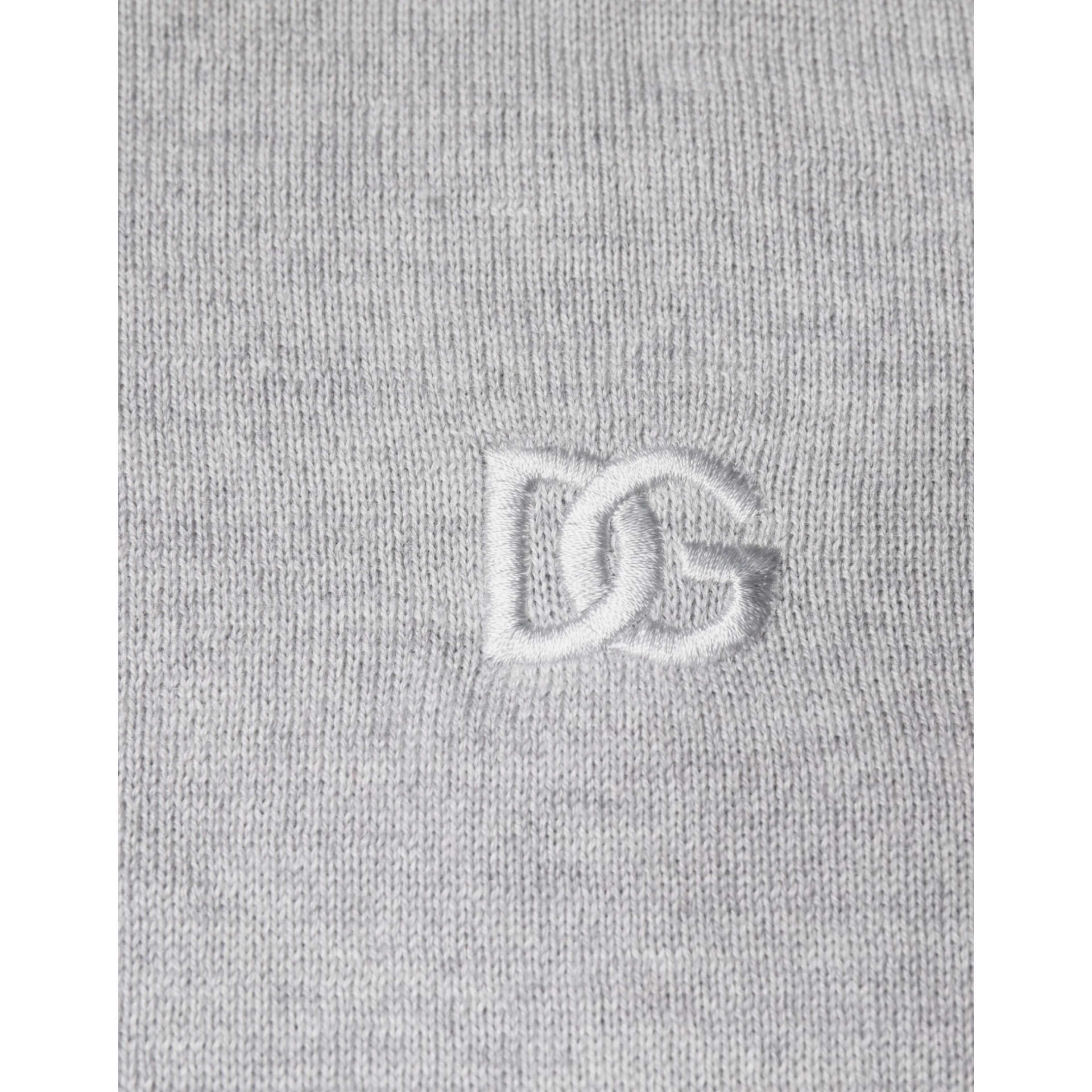 Light Gray Wool Crew Neck Pullover Sweater