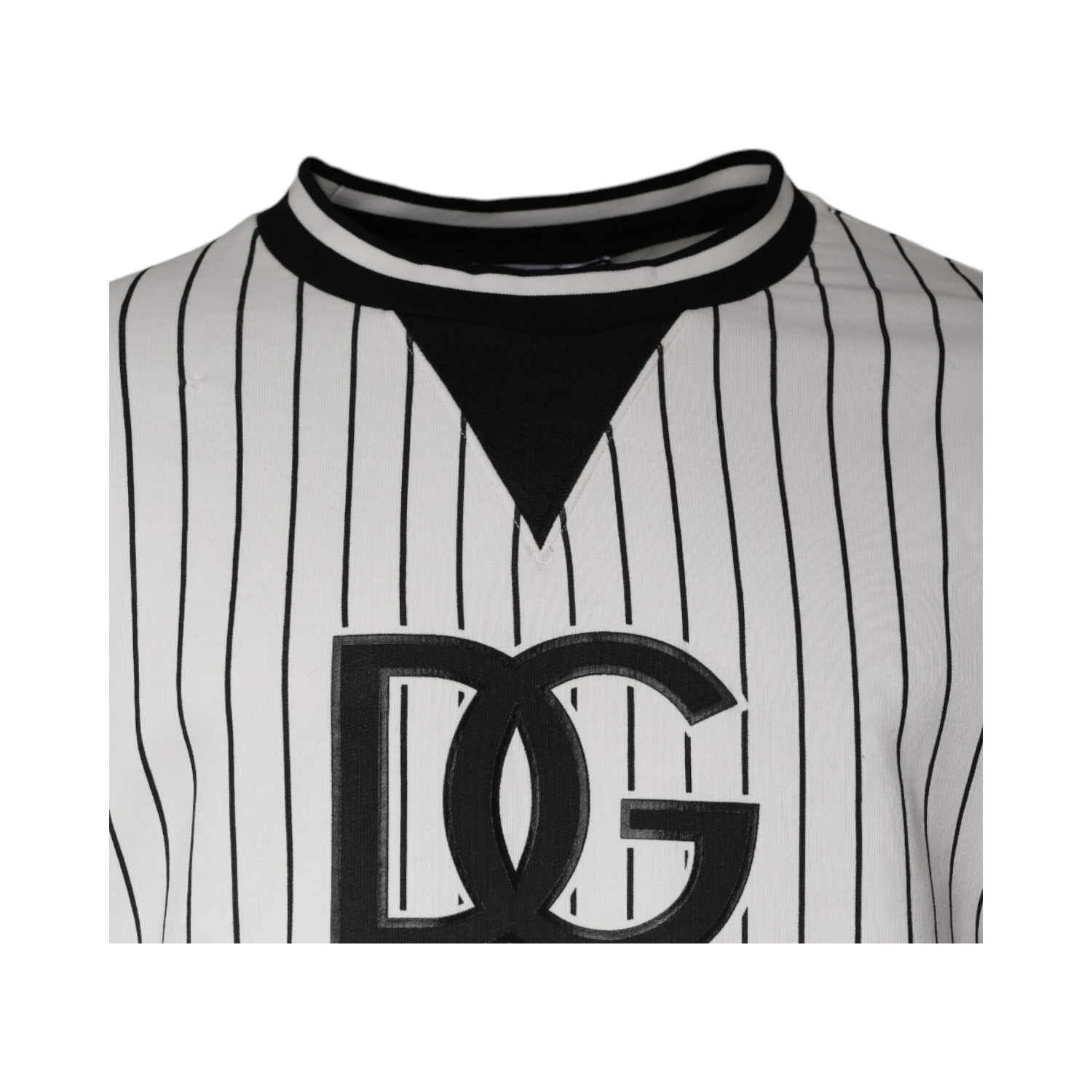 Black White Stripes Logo Sweatshirt Sweater