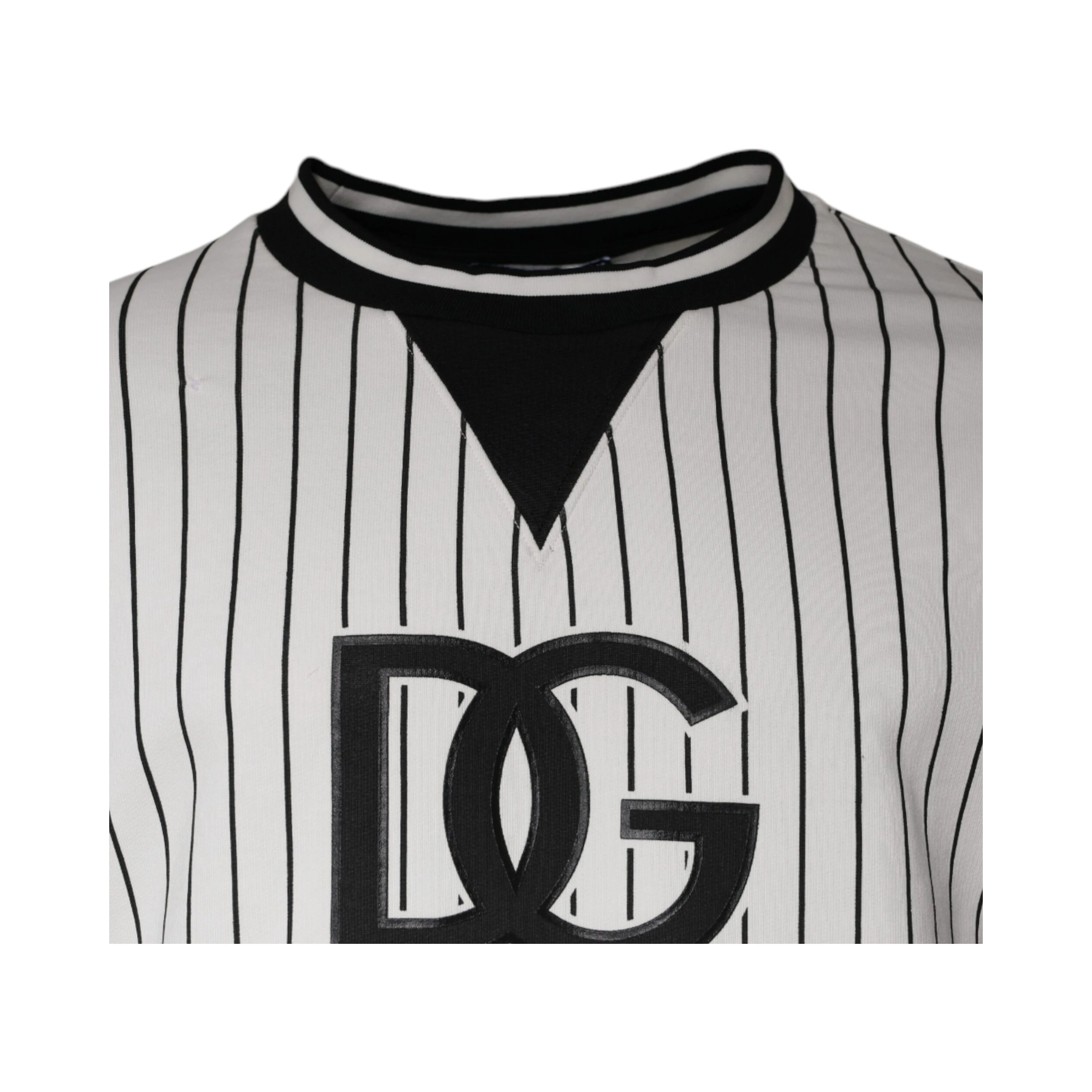 Black White Stripes Logo Sweatshirt Sweater