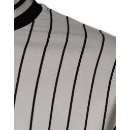Black White Stripes Logo Sweatshirt Sweater