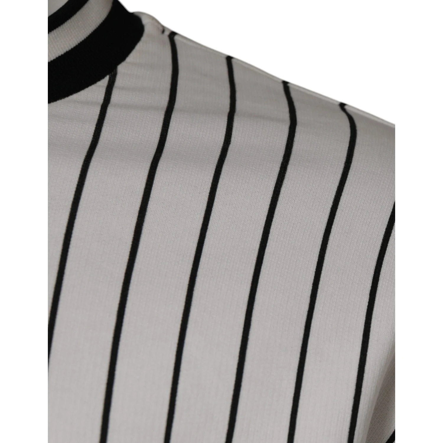 Black White Stripes Logo Sweatshirt Sweater