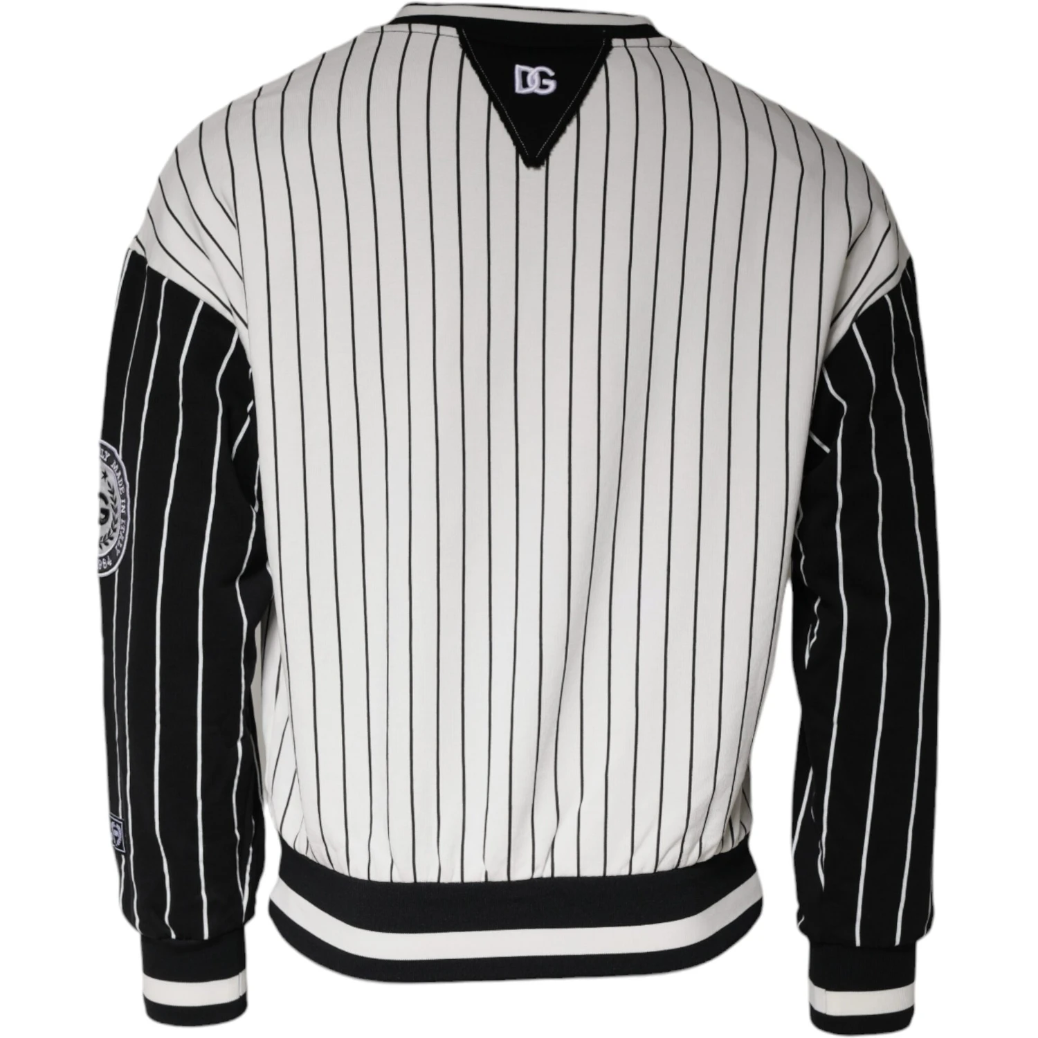 Black White Stripes Logo Sweatshirt Sweater