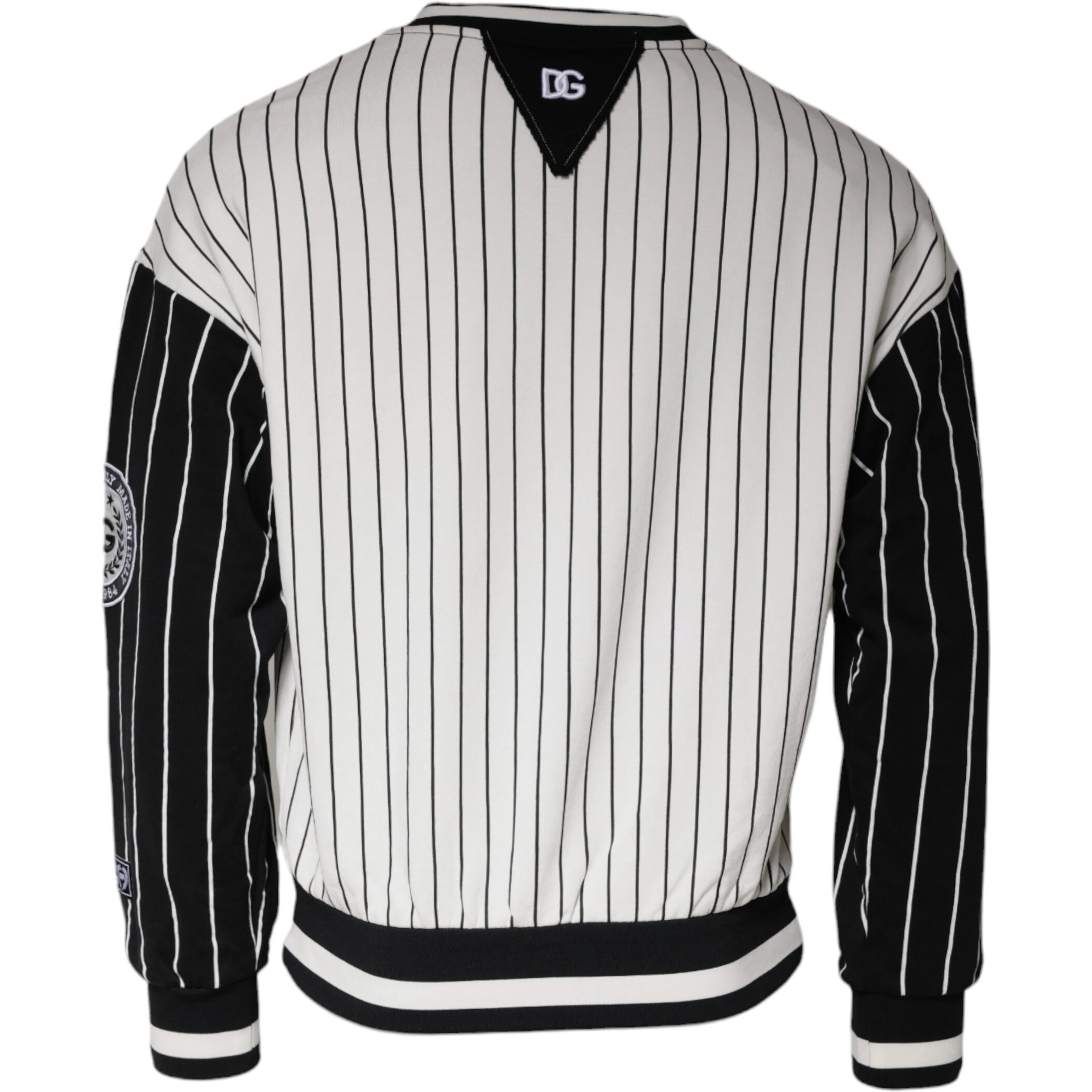 Black White Stripes Logo Sweatshirt Sweater