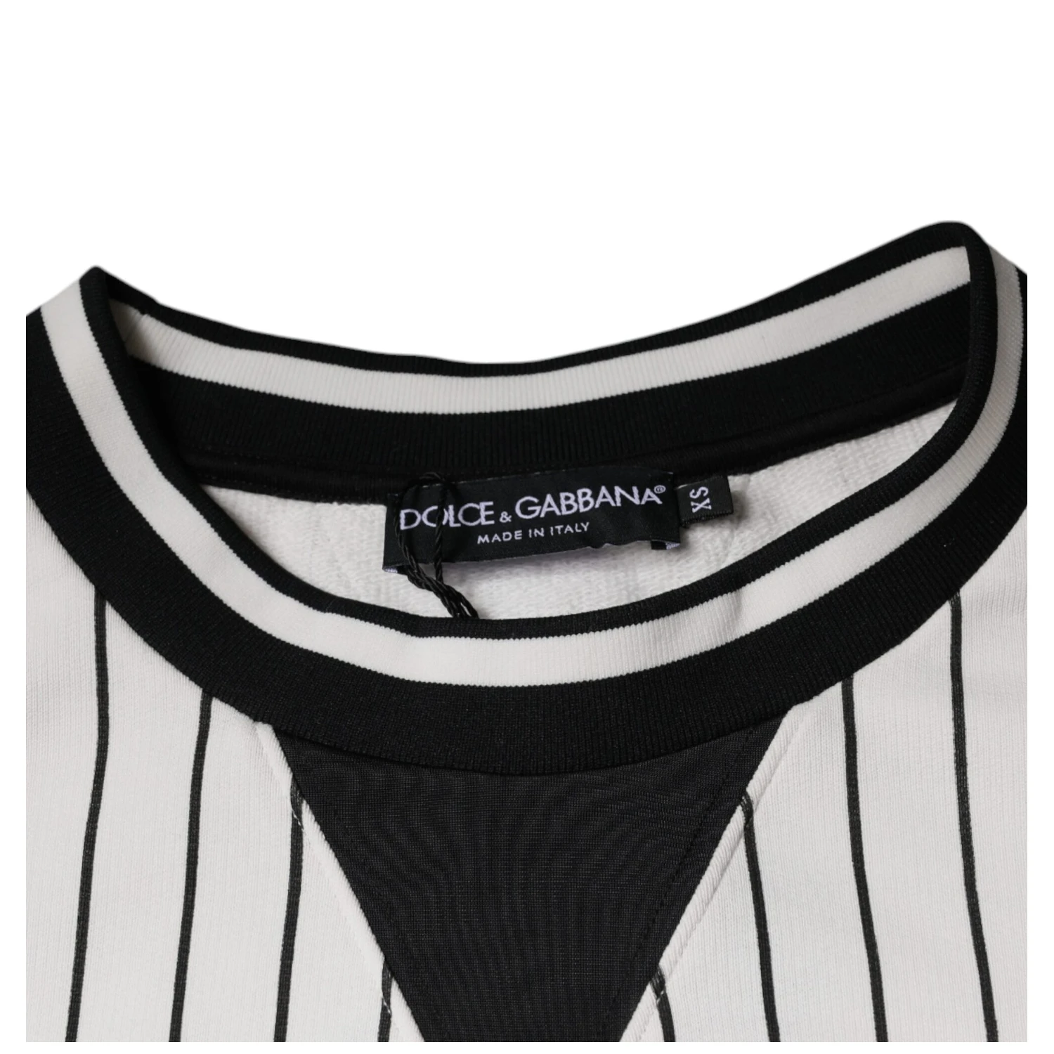Black White Stripes Logo Sweatshirt Sweater